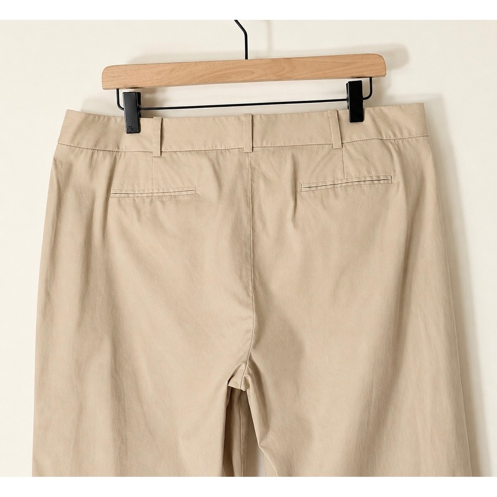 Brooks Brothers Catherine Fit Khaki Beige Straight Leg Pants 14 Stretch Cotton - Picture 5 of 8